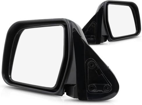 For Toyota 4Runner 1990 91 92 1993 Door Mirror Driver and Passenger Side | Pair | Manual | Non-Heated | Folding | Smooth Black | TO1321154, TO1320154 | 8791089155, 8794089151 in Kuwait