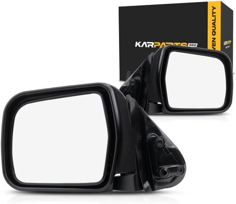 For Toyota 4Runner 1990 91 92 1993 Door Mirror Driver and Passenger Side | Pair | Manual | Non-Heated | Folding | Smooth Black | TO1321154, TO1320154 | 8791089155, 8794089151 in Kuwait