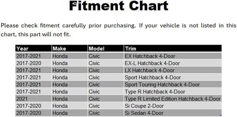 حافة ممتصة للصدمات الأمامية، متوافقة مع 2017-2021 Honda Civic Hatchback & 2017-2020 Honda Civic Si Coupe Sedan، مقسم سبويلر للشفاه الأمامي من البولي يوريثان طراز MDA، أسود غير مطلي، قطعة واحدة in Kuwait