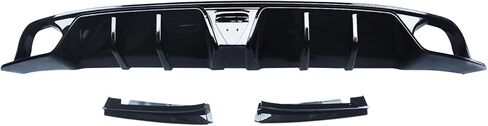 Rear Diffuser Fits for Honda Civic 11th Gen Sedan 2022-2025 with LED Brake Light Gloss Black Painted ABS Rear Bumper Lip Spoiler Lower Bumper Rear Lip in Saudi Arabia