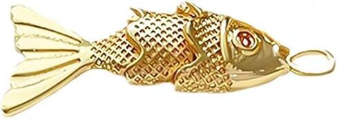قلادة سحر السمكة الذهبية، دلاية على شكل سمكة ذهبية على شكل سمكة ذهبية مطلية بالذهب، قلادات المحيط للرجال والنساء من أجل سوار DIY وأقراط الخرز، ملحقات صناعة المجوهرات المحيطية in Kuwait