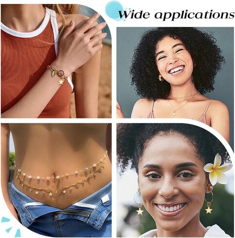 Star Moon Charms Real 18K Gold Plated Five-pointed Star Dangle Metal Pendant with Jump Rings for Jewelry Making Necklaces Bracelet DIY Crafts in Saudi Arabia