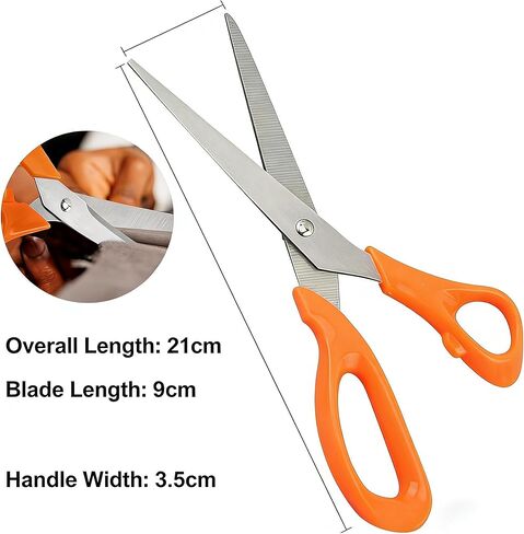 Heavy Duty Scissors, Ultra Sharp Stainless Steel Scissors with Ergonomic Comfort Grip Handles for Sewing, Tailoring, Office, Home, School & Craft Use, 9.84 Inch in Kuwait