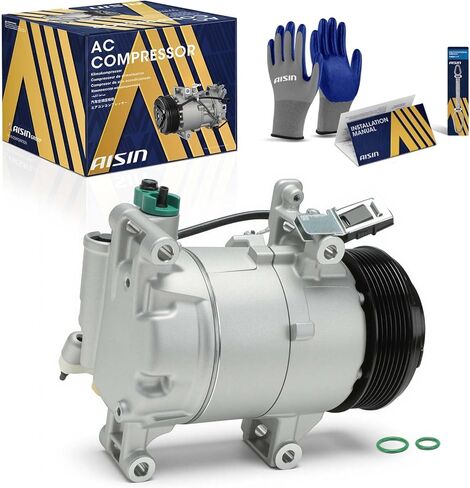 ضاغط مكيف هواء AISIN AFTERMARKET ACCH-00803 - متوافق مع Honda Civic 2016-2021 2.0 لتر - مع أخدود 7 بكرات، مع قابض in Kuwait