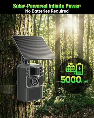 Solar Trail Camera no WiFi Rechargeable (Green) in Saudi Arabia