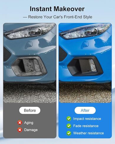 Fog Light Housing Cover Kit Compatible with Ford Focus RS 2016-2018, Driver and Passenger Side OEM Style Trim Set Replacement for G1EZ15266A G1EZ15266B G1EZ17B814A G1EZ17B814B in Saudi Arabia