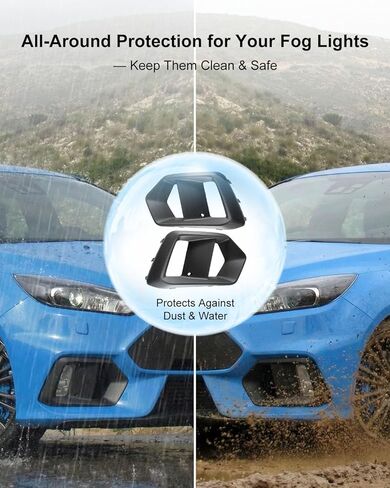 Fog Light Housing Cover Kit Compatible with Ford Focus RS 2016-2018, Driver and Passenger Side OEM Style Trim Set Replacement for G1EZ15266A G1EZ15266B G1EZ17B814A G1EZ17B814B in Saudi Arabia