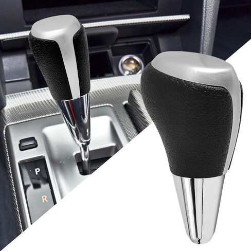 QianBao Gear Shift Knob Head Cover Compatible with Toyota Camry Corolla RAV4 Highlander 4Runner Avalon Sienna Land Cruiser Automotive Shift Lever Car Interior Accessories Black Silver ﻿ in Kuwait