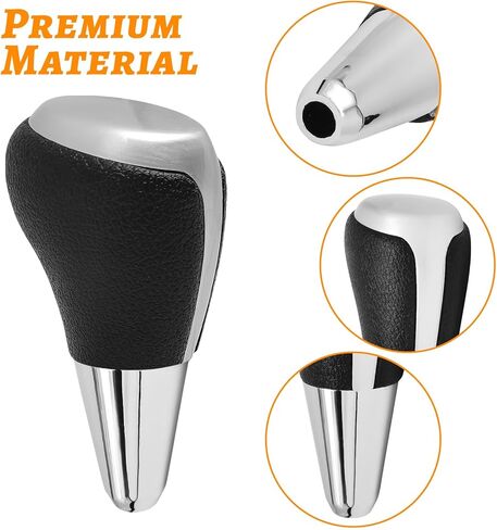 QianBao Gear Shift Knob Head Cover Compatible with Toyota Camry Corolla RAV4 Highlander 4Runner Avalon Sienna Land Cruiser Automotive Shift Lever Car Interior Accessories Black Silver ﻿ in Kuwait