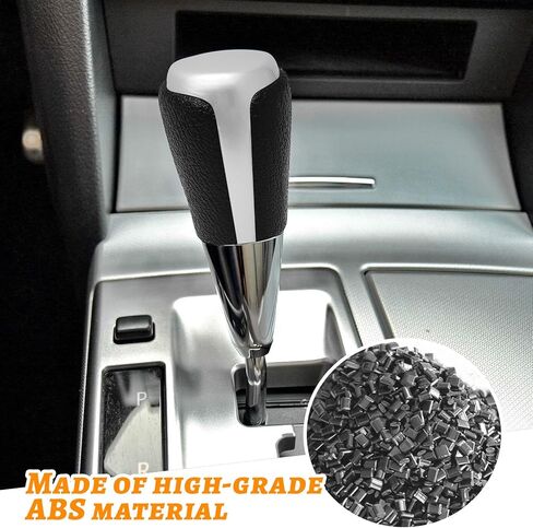 QianBao Gear Shift Knob Head Cover Compatible with Toyota Camry Corolla RAV4 Highlander 4Runner Avalon Sienna Land Cruiser Automotive Shift Lever Car Interior Accessories Black Silver ﻿ in Kuwait