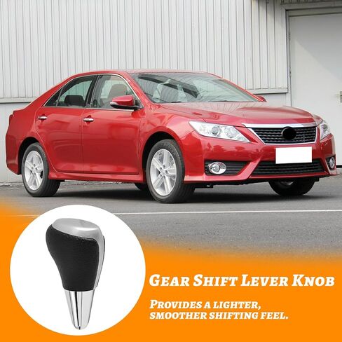 QianBao Gear Shift Knob Head Cover Compatible with Toyota Camry Corolla RAV4 Highlander 4Runner Avalon Sienna Land Cruiser Automotive Shift Lever Car Interior Accessories Black Silver ﻿ in Kuwait