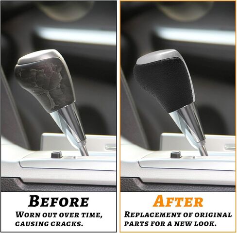 QianBao Gear Shift Knob Head Cover Compatible with Toyota Camry Corolla RAV4 Highlander 4Runner Avalon Sienna Land Cruiser Automotive Shift Lever Car Interior Accessories Black Silver ﻿ in Kuwait