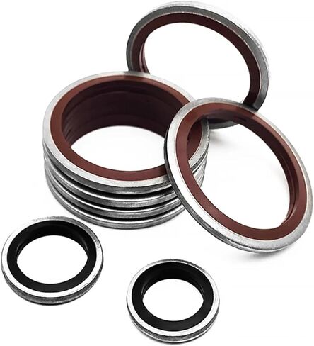 1/10pcs Bonded Seal Sealing Assortment Kit Oil Drain Screw Combined Washer Seal Set M5 M6 M8 M10 M12 M14 M16 M18-60(316 FKM,ID16,1Pcs) in Kuwait