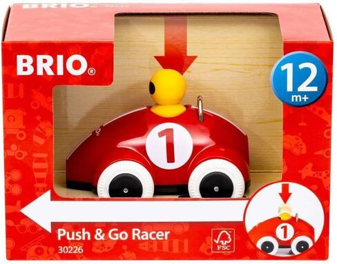 BRIO Infant Toddler 30226 - Push & Go Racer - Classic Race Car with Push and Go Function for for Kids Ages 1 and Up in Saudi Arabia