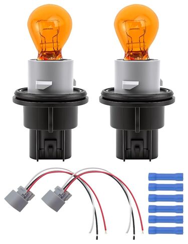 2PCS Turn Signal Socket with Wiring Harness and Bulb Fit for Dodge Ram 1500 2009-2012, for Dodge Ram 2500 3500 2011-2012 Replace 68083021AA in Saudi Arabia