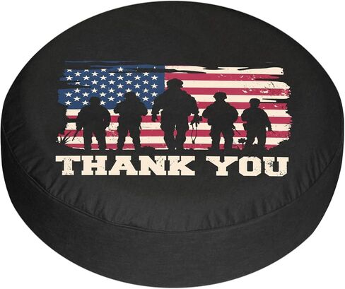 Spare Tire Cover USA Flag Veterans RV Tire Covers Weatherproof Dust-Proof Universal for Trailer SUV Camp Travel Trailer 12" 13" 14" 15" 16" 17 Inch in Saudi Arabia