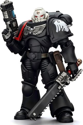 JOYTOY Warhammer 40K Raven Guards Interstellar Warrior Sergeant Ashan بمقياس 1/18، نموذج عرض قابل للتجميع، تمثال مفصلي للمجموعة والهدايا - JT4584 in Kuwait