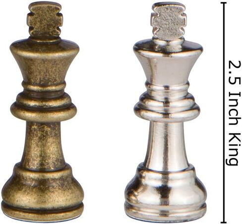 Odysseus Metal Weighted Chess Pieces with 2.5 Inch King and Extra Queens, Pieces Only, No Board in Saudi Arabia