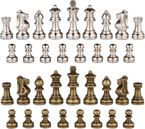 Odysseus Metal Weighted Chess Pieces with 2.5 Inch King and Extra Queens, Pieces Only, No Board in Saudi Arabia