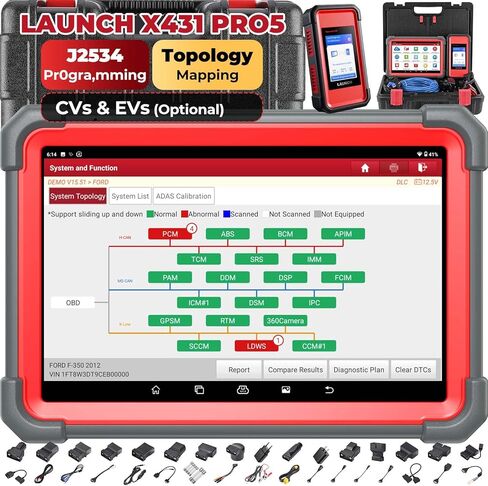 LAUNCH X431 CRP123XPlus Elite OBD2 Diagnostic Scanner, 2024 OEM All System Scan Tool with SAS/Throttle/Oil Reset for All Cars, Auto VIN OBD2 Scanner Code Reader, Battery Test, Free Update Online in Saudi Arabia