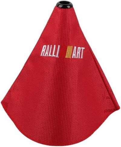 JDM RALLIART RED Racing Hyper Fabric shift knob Shifter Boot Cover MT/AT Red Stitches in Saudi Arabia