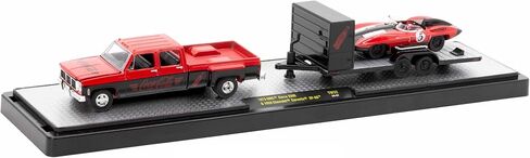 M2 Machines AutoHaulers 36000-TW32 24-07 1/64 Scale Diecast Cola - 1973 Sierra 3500 and 1959 Chevy Corvette XP-86 in Kuwait