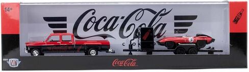 M2 Machines AutoHaulers 36000-TW32 24-07 1/64 Scale Diecast Cola - 1973 Sierra 3500 and 1959 Chevy Corvette XP-86 in Kuwait