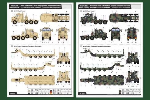 HobbyBoss 85502 1/35 M1070 Truck Het Tractor M1000 Semi-Trailer Model Kit Car in Saudi Arabia