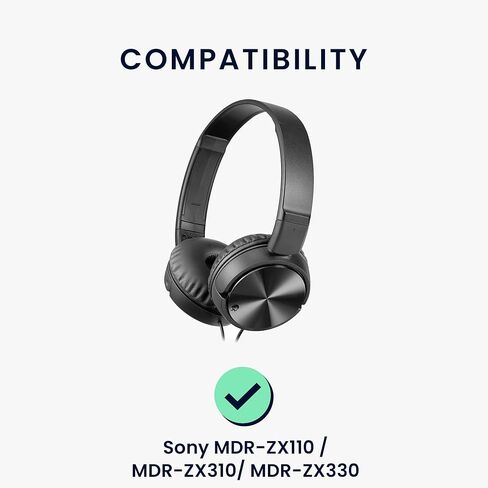 kwmobile Ear Pads Compatible with Sony MDR-ZX110 / MDR-ZX310 Earpads - 2X Replacement for Headphones - White in Saudi Arabia