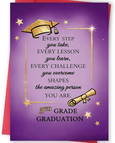 FANCYLUCKY Happy Kindergarten Graduation Card for Boys Girls, Funny Kindergarten Graduation Gifts for Son Daughter, First Grade Here, Come Card in Saudi Arabia