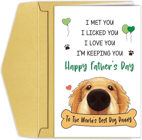 Funny Father's Day Card for Dog Daddy, Cute Father's Day Card from Dog, Happy Father's Day To The World's Best Dog Daddy in Saudi Arabia