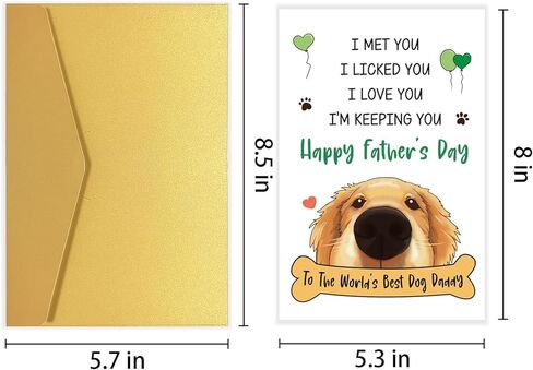 Funny Father's Day Card for Dog Daddy, Cute Father's Day Card from Dog, Happy Father's Day To The World's Best Dog Daddy in Saudi Arabia