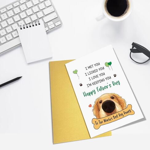 Funny Father's Day Card for Dog Daddy, Cute Father's Day Card from Dog, Happy Father's Day To The World's Best Dog Daddy in Saudi Arabia