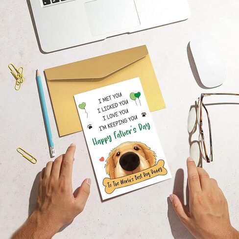 Funny Father's Day Card for Dog Daddy, Cute Father's Day Card from Dog, Happy Father's Day To The World's Best Dog Daddy in Saudi Arabia