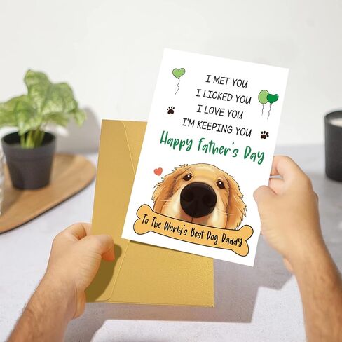 Funny Father's Day Card for Dog Daddy, Cute Father's Day Card from Dog, Happy Father's Day To The World's Best Dog Daddy in Saudi Arabia