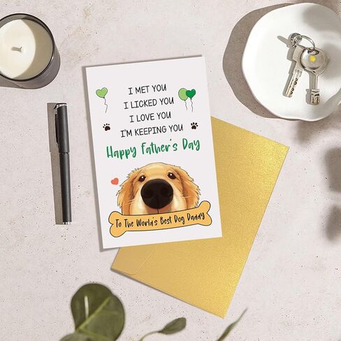 Funny Father's Day Card for Dog Daddy, Cute Father's Day Card from Dog, Happy Father's Day To The World's Best Dog Daddy in Saudi Arabia
