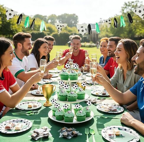 72 قطعة من أغطية الكب كيك لكرة القدم، زينة كعكة كرة القدم على الوجهين وكرة القدم وكعكة عيدان الأسنان وكرة القدم لتزيين الكيك ومستلزمات تزيين كعك عيد الميلاد in Kuwait