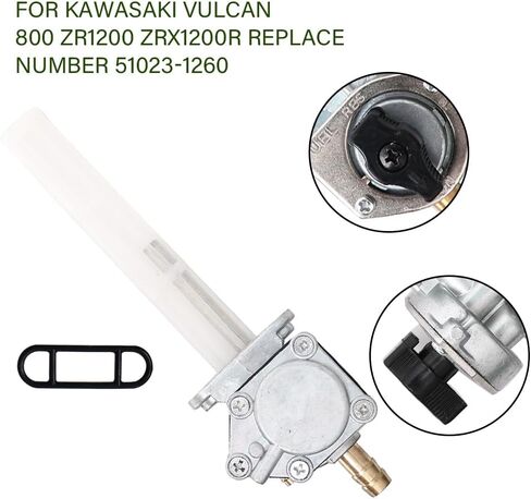 صمام محبس الوقود بيتكوك متوافق مع كاواساكي فولكان 800 1995-2006 ZR1200 2001-2003 ZRX1200R 2004-2005 يستبدل الجزء 51023-1260 in Kuwait