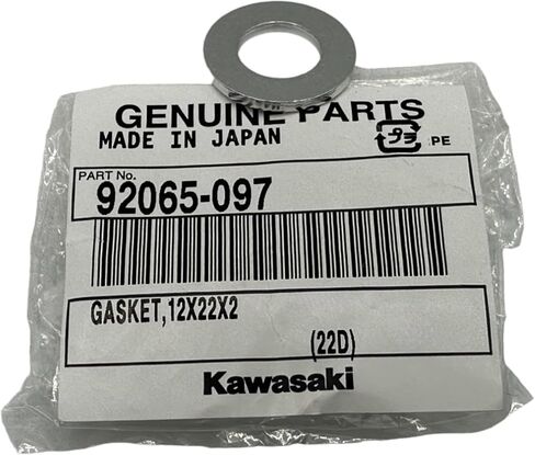 حزمة واحدة Cyclemax متوافقة مع Kawasaki Gasket 12X22X2 92065-097 تحتوي على واحدة 92065-097 وقمع in Kuwait