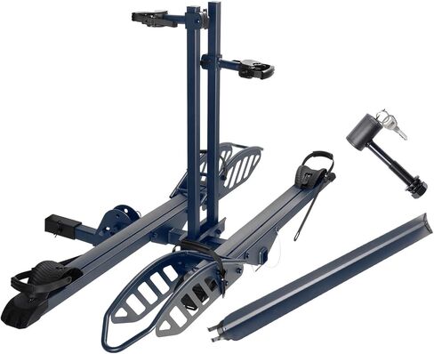 CyberRack E2 Hitch eBike Rack with Ramp – 2-Bike Electric Bike Carrier, 200 lb Capacity, Foldable Platform Mount for Cars, Trucks, SUVs, Vans & RV with 2" Receiver, Fits Up to 5" Fat Tire E-Bikes Blue in Saudi Arabia
