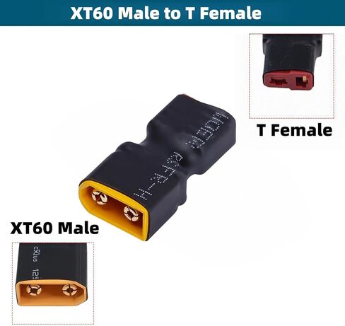 Male XT60 to Female Deans-T Connector Adapter 3 pcs for RC Car Plane Lipo Battery ESC in Saudi Arabia
