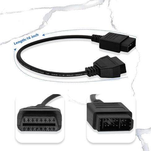 كابل محول obd1 إلى obd2 لمركبات نيسان obd2 16pin إلى obd1 14pin obdii موصل تشخيص السيارة متوافق مع الماسح الضوئي التشخيصي obd ii (14pin لنيسان) in Kuwait