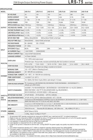 LRS-75 Series LRS-75-5 LRS-75-12 LRS-75-15 LRS-75-24 LRS-75-36 LRS-75-48 75W Single Output Power Supply(LRS-75-36) in Saudi Arabia