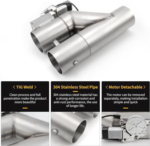 Universal 3 Inch Stainless Steel Exhaust Pipe Kit in Kuwait
