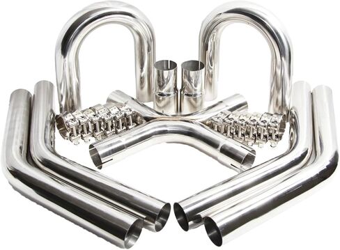 3 بوصة العالمي الفولاذ المقاوم للصدأ أنابيب العادم أنابيب X-Pipe مجموعة أنابيب T304 SS LS محرك مبادلة (3 ") in Kuwait