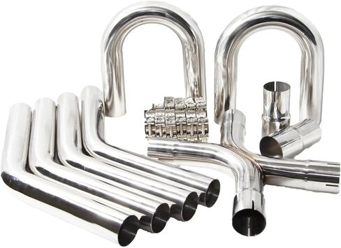 3 بوصة العالمي الفولاذ المقاوم للصدأ أنابيب العادم أنابيب X-Pipe مجموعة أنابيب T304 SS LS محرك مبادلة (3 ") in Kuwait