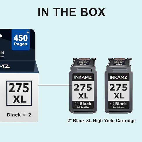 PG-275XL Black Ink Cartridges Compatible Replacement for Canon PG-275 Black Ink Cartridge Work with PIXMA TS3722 TR4700 TR4720 TR4722 TS3522 TS3720 TS3500 TS3520 TR4723 Printer (2 Black) in Saudi Arabia
