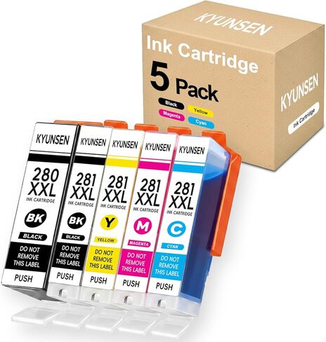 Refillable 280XL 281XL Ink Cartridges Compatible for PIXMA TR8620a TR8620 TS8120 TS8220 TS8320 TS702 TS702a TS6120 TS6220 TS6320 TR7520 TR8520 TS9120 in Saudi Arabia