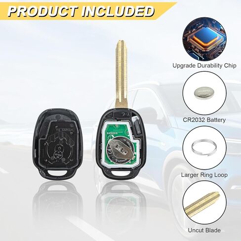 Vurkcy Key Fob Replacement for 2013-2018 Toyota RAV4/ 14-19 Highlander/ 18-19 Sequoia Car Keyless Entry Remote Control, GQ4-52T GQ452T, 4 Buttons in Kuwait
