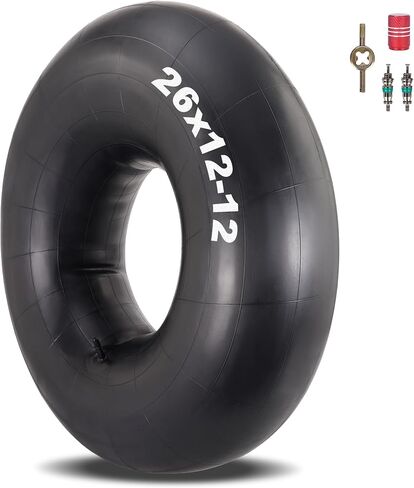 RUTU 2 PACK 26x12-12 أنبوب داخلي، أنبوب داخلي صناعي عالي التحمل مناسب لـ ATV UTV، جرار العشب، مقطورة الحديقة، عربة الجولف، منفاخ الثلج - مع سيقان صمام TR13 in Kuwait